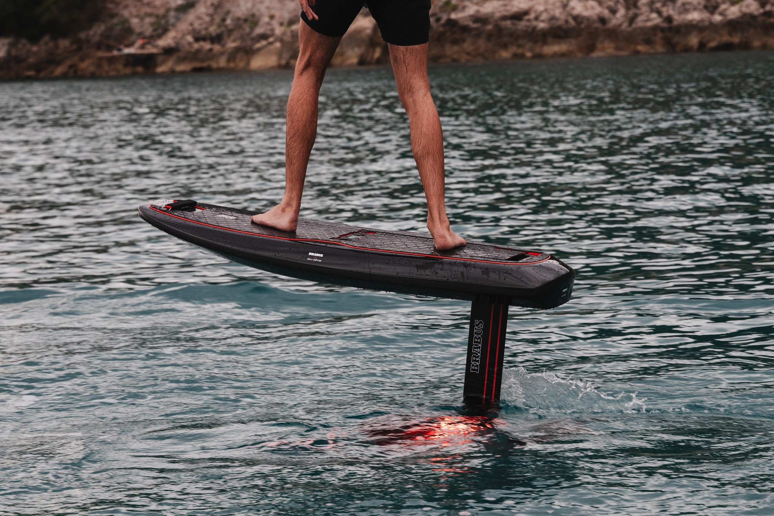 BRABUS x Awake SHADOW CARVE deck and mast close-up in flight
